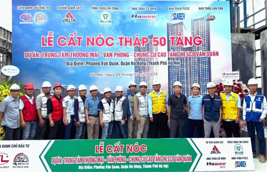 Lễ cất nóc tháp 50 tầng dự án Grand Sunlake