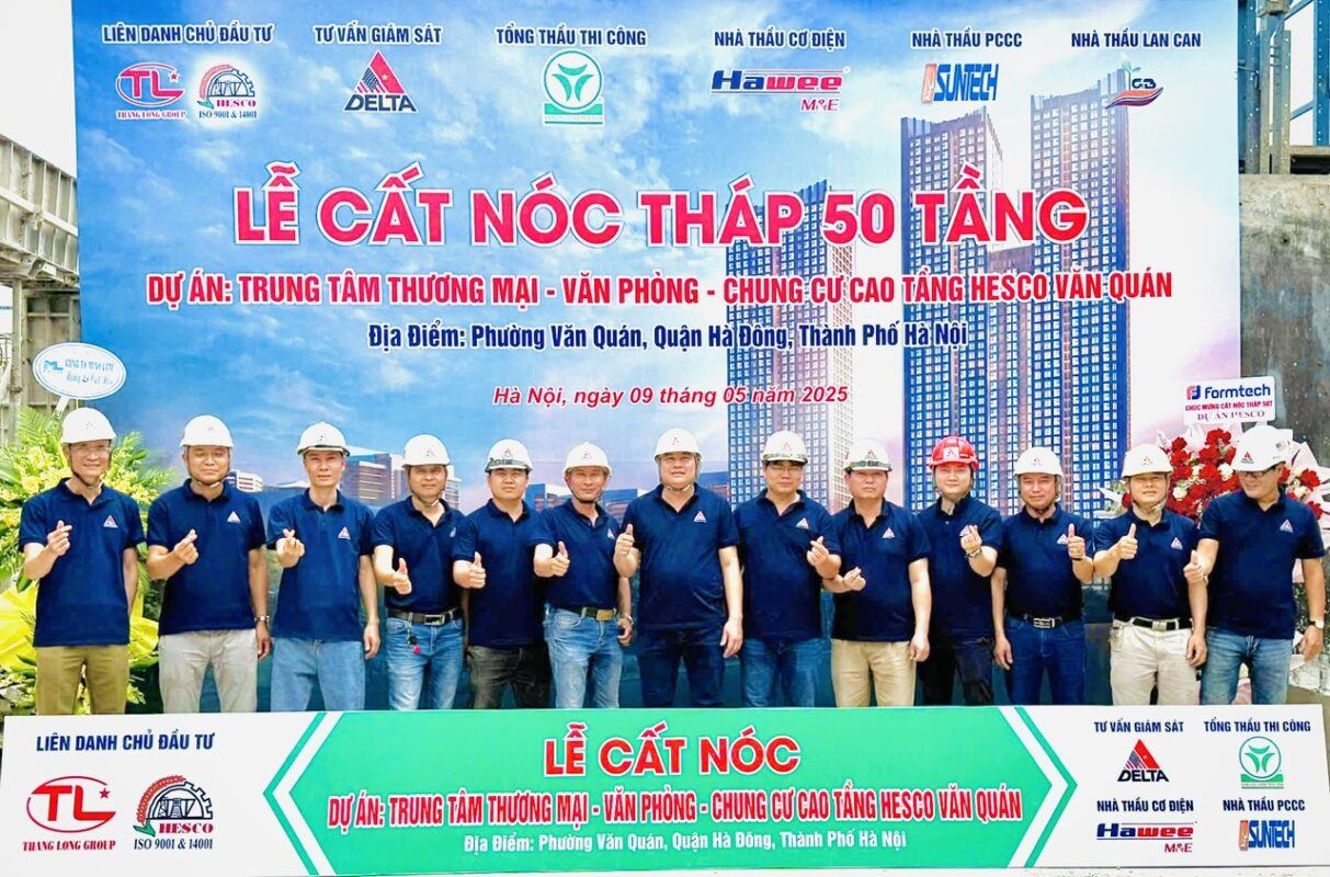 Lễ cất nóc tháp 50 tầng dự án Grand Sunlake