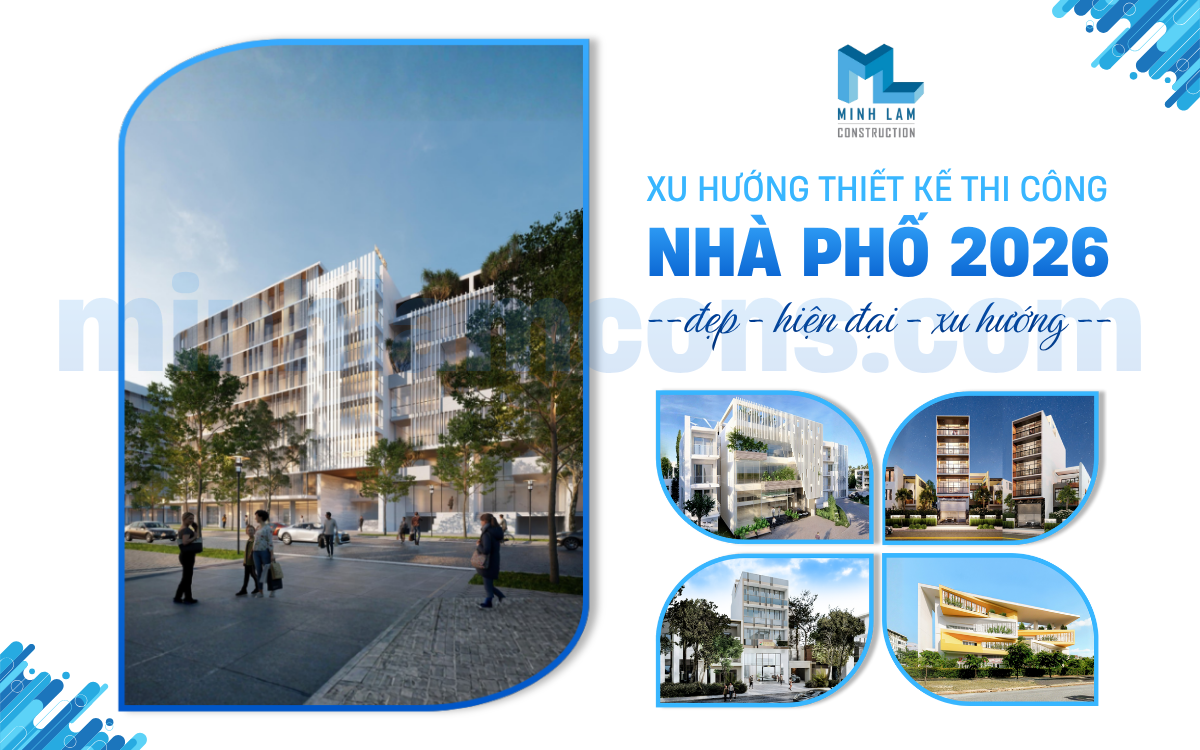 Xu hướng thiết kế thi công nhà phố năm 2026