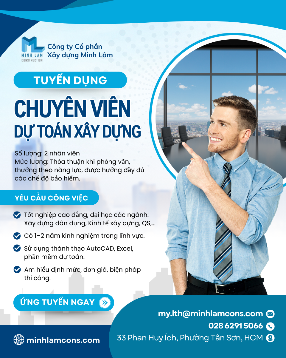 Tuyển dụng chuyên viên dự toán