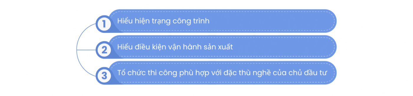 3 yếu tố phối hợp trong cải tạo nhà xưởng