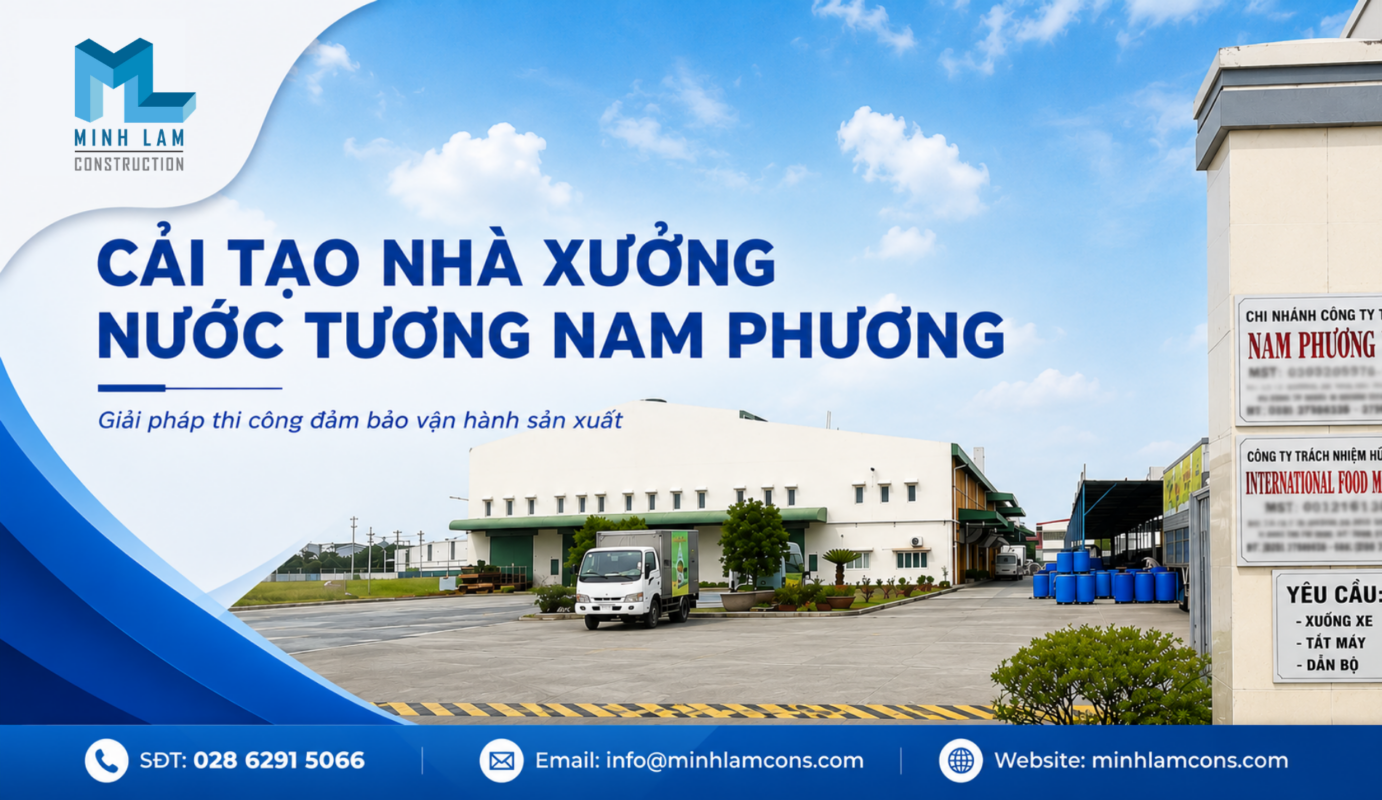 Cải tạo nhà xưởng nước tương Nam Phương
