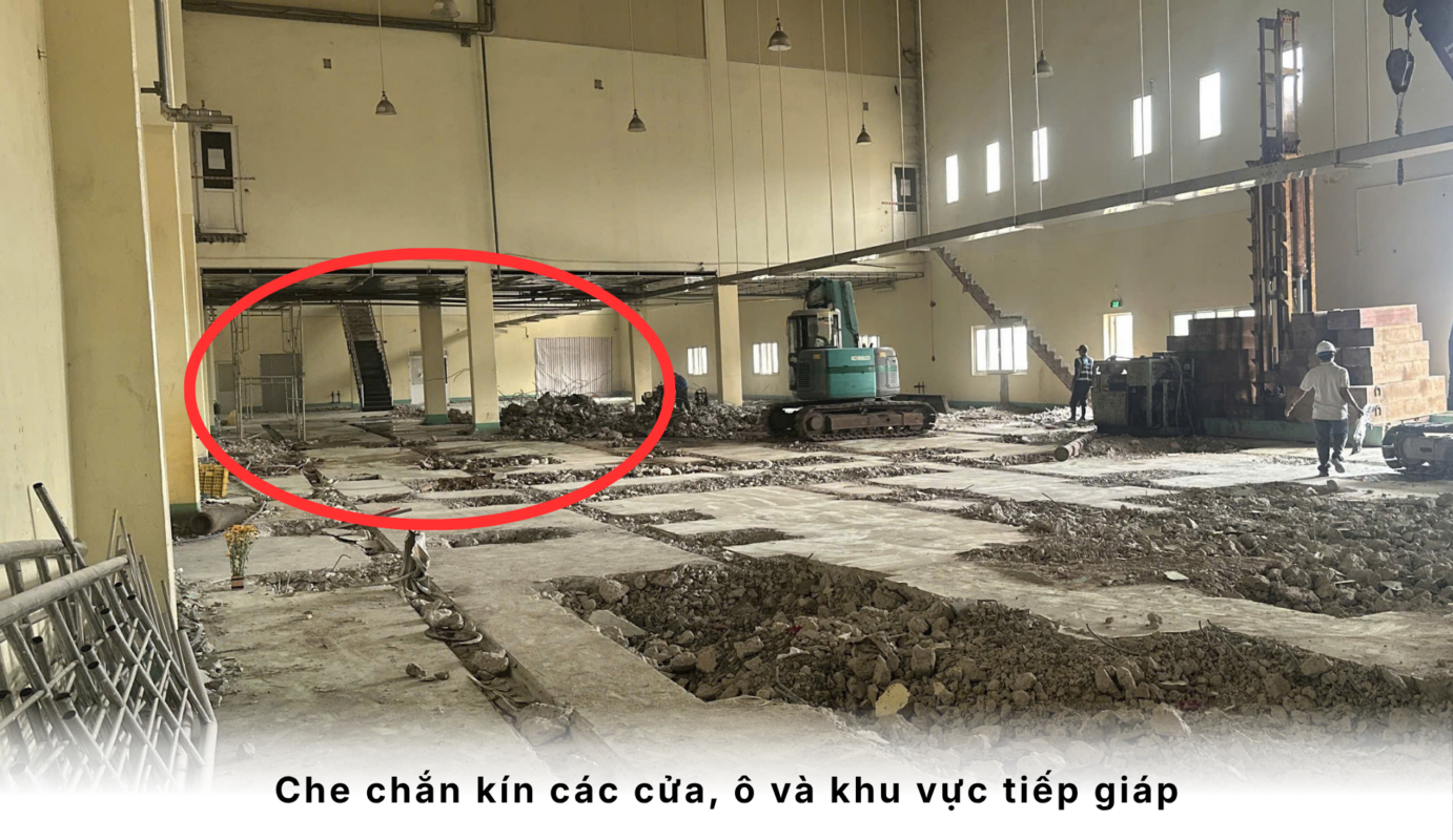 Che chắn kín khu vực tiếp giáp