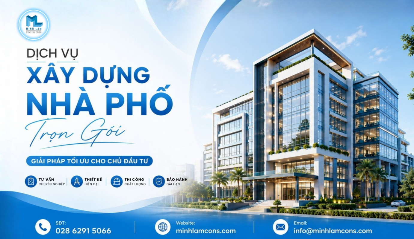 Dịch vụ xây dựng nhà phố trọn gói - Minh Lâm