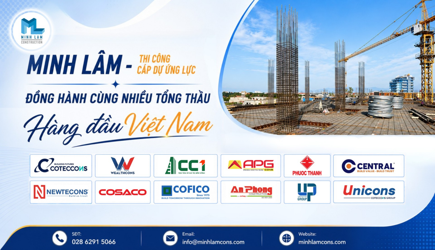 Minh Lâm thi công cáp dự ứng lực