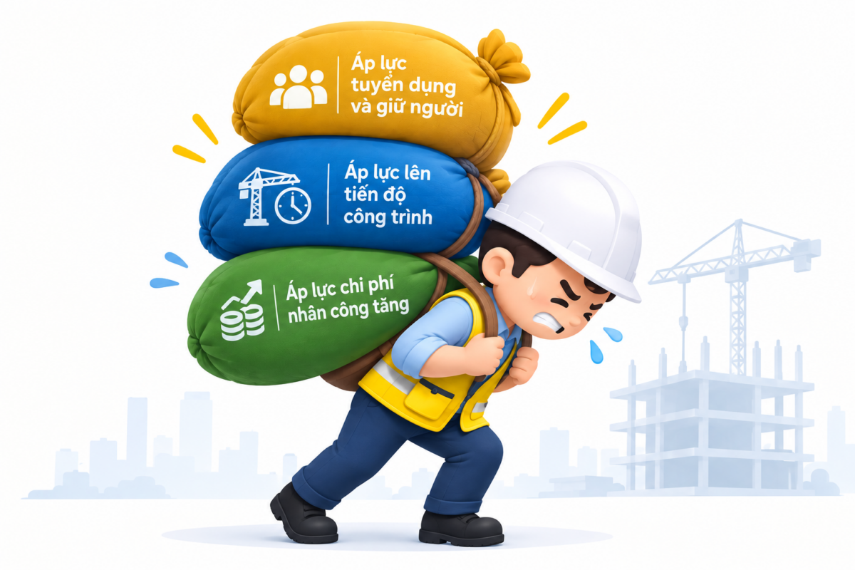 Thiếu hụt nhân lực gây áp lực lên nhà thầu