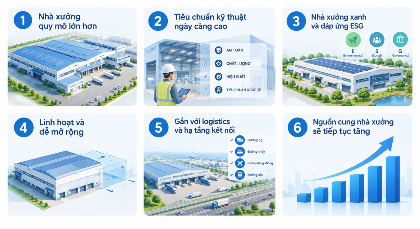 Xu hướng phát triển nhà xưởng công nghiệp